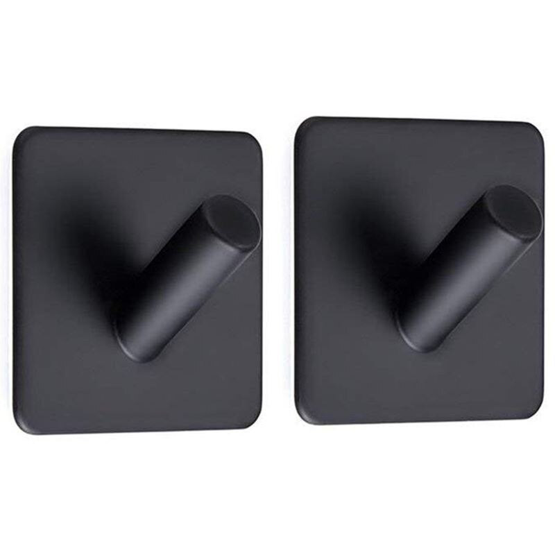 Nauja 304 nerūdijančio plieno paltų kabykla, juoda rankšluosčių kabliukų laikiklis, lipnūs kabliukai, skirti virtuvės vonios ir tualeto spintelėms,