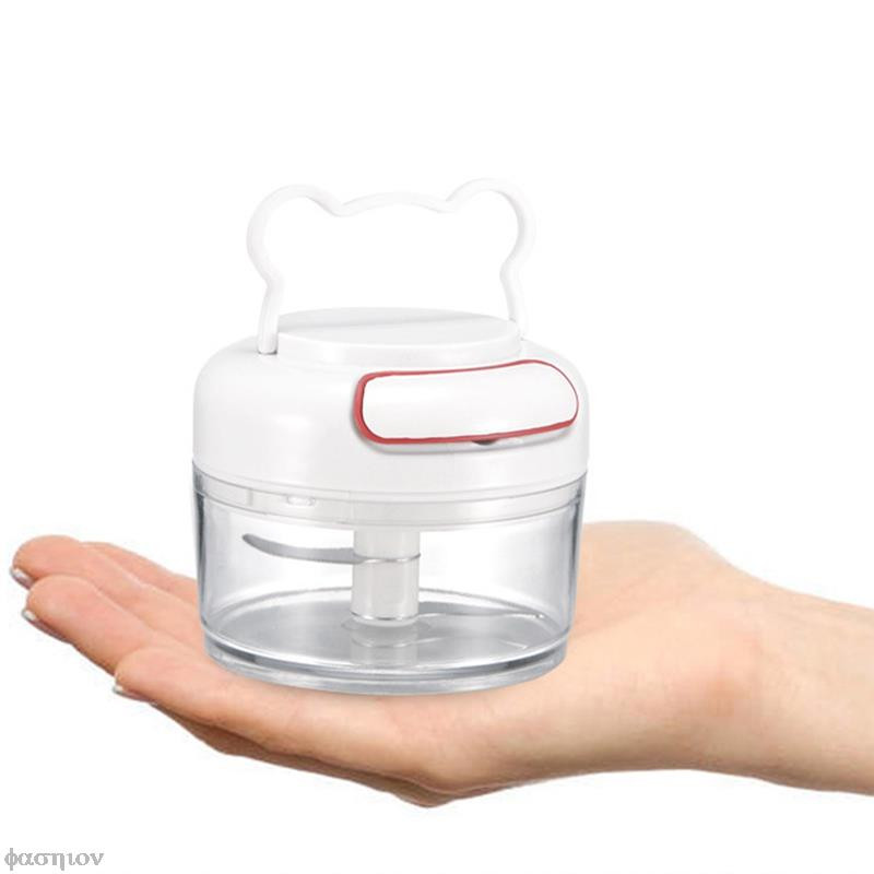 Rankinis maisto pjaustytuvas, traukimo virvelė česnako smulkintuvas Smulkintuvas vaisiams, daržovėms, mėsai, virtuvės įrankis Mini maisto smulkintuvas