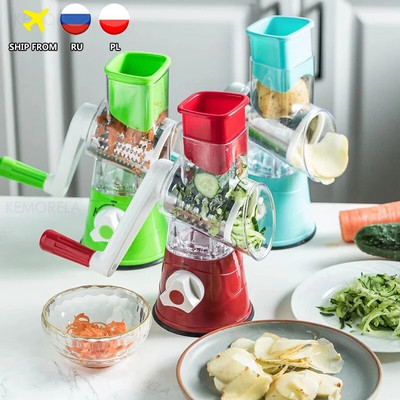 Нова ръчна резачка за зеленчуци Многофункционална кръгла резачка за картофи и сирене Кухненски джаджи Многофункционални кухненски аксесоари