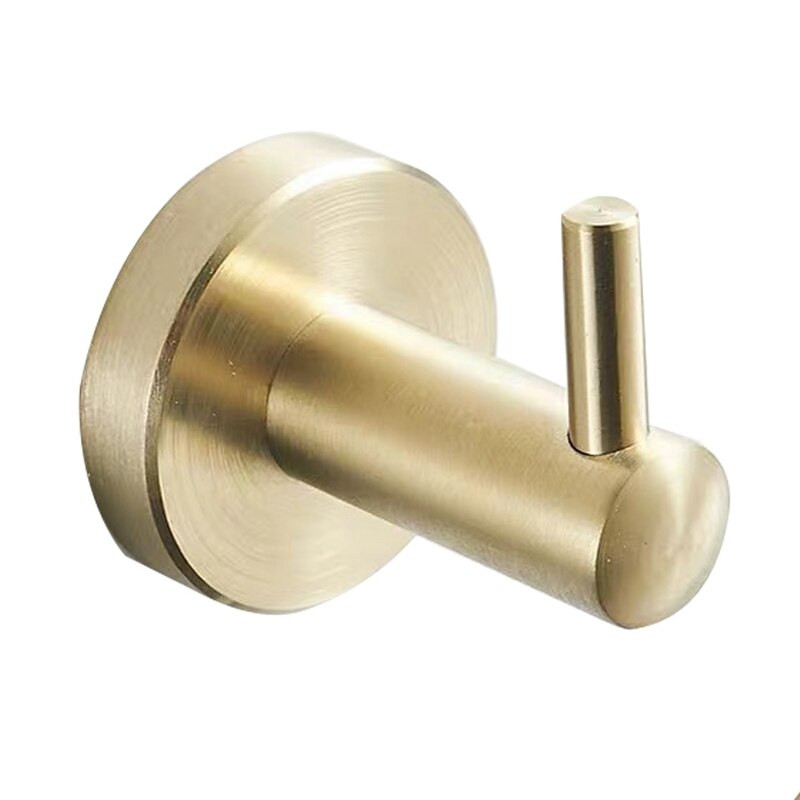 2 buc. cârlig pentru prosop de baie, modern, periat, aur, pentru prosop, montat pe perete, accesorii de baie din oțel inoxidabil