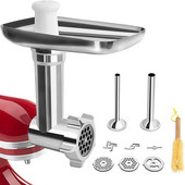 Metalinis mėsmalės priedas prie KitchenAid stovo maišytuvo strypo malūnėlio dešros užpildymo priedas, skirtas KitchenAid trintuvui