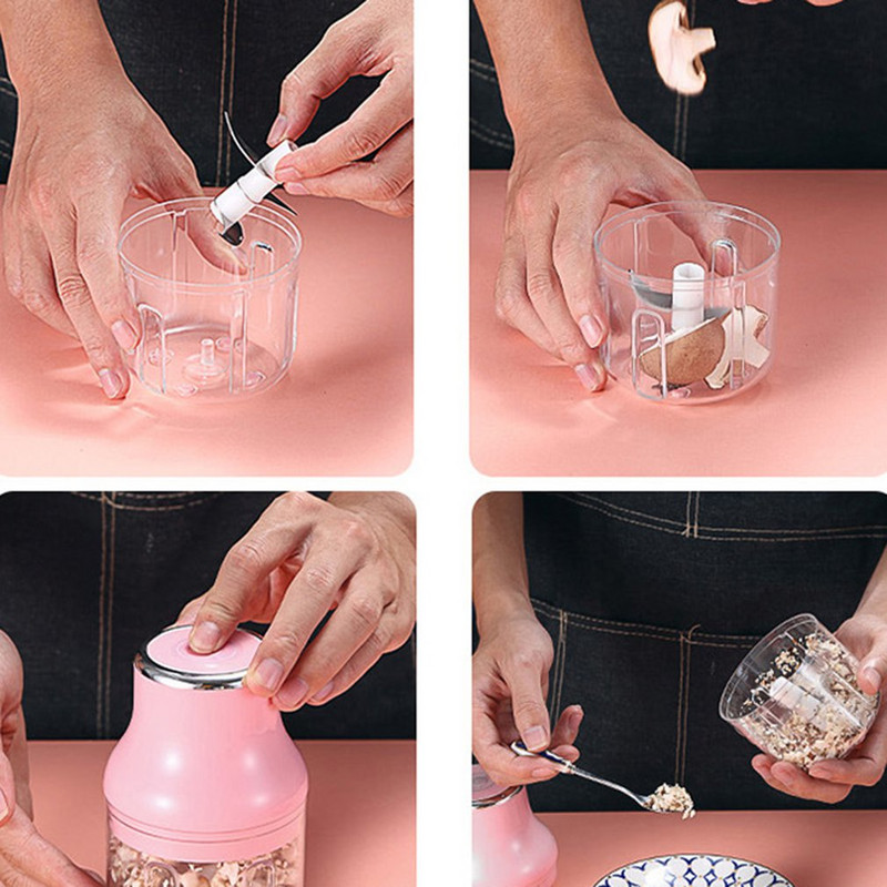 Belaidis elektrinis česnakų trintuvas Česnakų maisto papildas, virimo mašinos įranga, virtuvės įtaisas