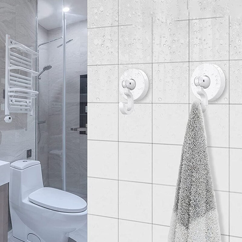 Stipraus klijavimo kablys prie lubų (6 vnt. pakuotėje) Sieninis kablys dušo kablys [Nepažeistas] [Tvirtas apkrovas]