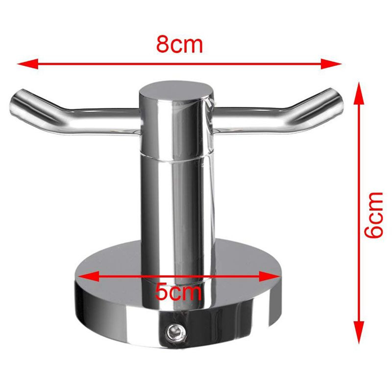 2vnt nerūdijančio plieno rankšluosčių laikiklis kabliukai žalvario chromo durys vonios chalatas 2 kabliukas kepuraitė drabužiai sieninė durų kabykla chromas