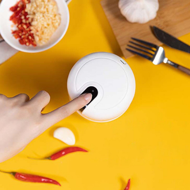 Mini elektromos fokhagyma élelmiszer Hús aprító Gyümölcs Gyömbér Zöldség Vágó Cefrézés Babaélelmiszer-kiegészítő gép Turmixgép