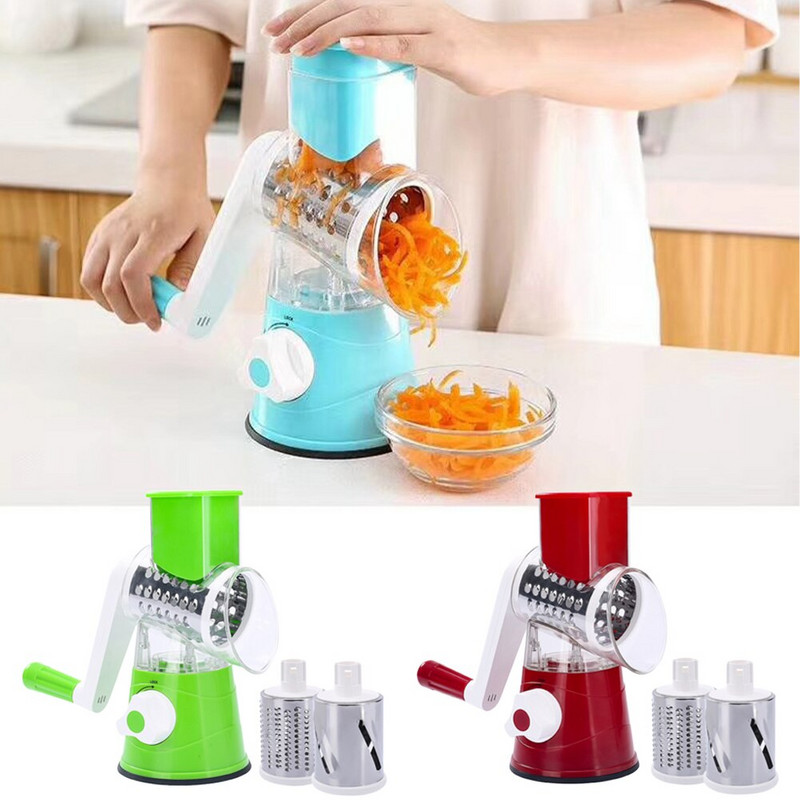 Brânză mărunțită Ustensile de bucătărie acţionate manual manual pentru casă legume carne răzătoarea economisirii forţei de muncă cu rolă tăietor tăietor feliere fructe