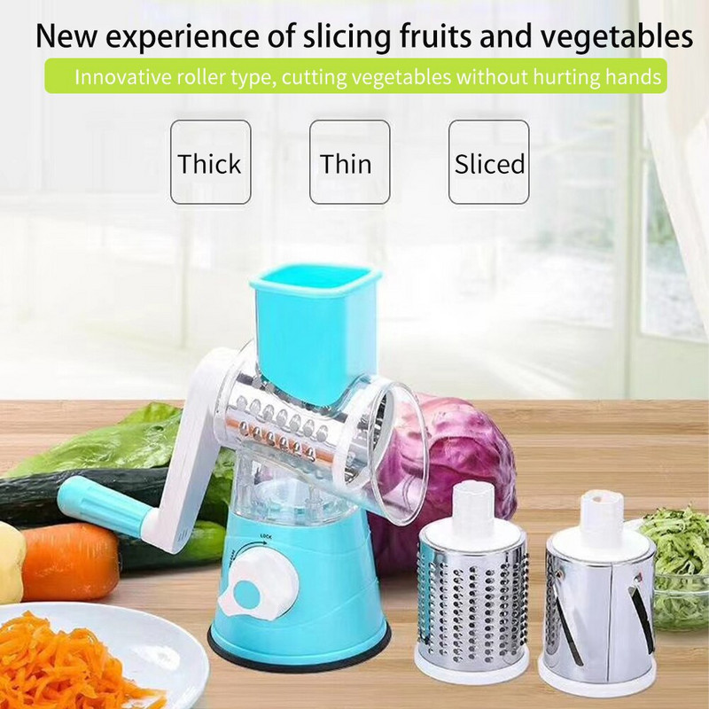 Szeletelő henger Aprító reszelő Többfunkciós Gyümölcs sajt Zöldség Hús Kézzel Működtetett Konyhai Szerszámok Aprító vágó Kézikönyv