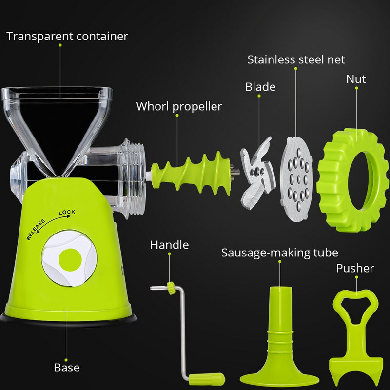 Ručna mašina za mljevenje mesa Višenamjenska sjeckalica za povrće Blender Mješalica za mljevenje klistira Kuhinjski alati za kućanstvo