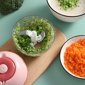 Gadgets κουζίνας Χειροκίνητο οικιακό Μίνι κόφτης λαχανικών Μαγειρική μηχανή Τραβήξτε σχοινί κιμά κιμά λαχανικά σκόρδο τσίλι comp