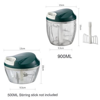 500/900 ML Multifunction High Speedy Design Shredder Vegetable Fruit Twist Shredder Χειροκίνητος Μύλος Κρέατος Κόφτης σκόρδου