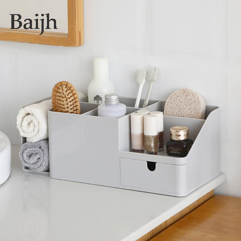 ABS Desk Office Organizer Αυτοκόλλητα Κάδοι αποθήκευσης Επιτραπέζιο στυλό μολυβιού Διάφορα Ελαφρά κουτί Γραφικά Σχολικά είδη