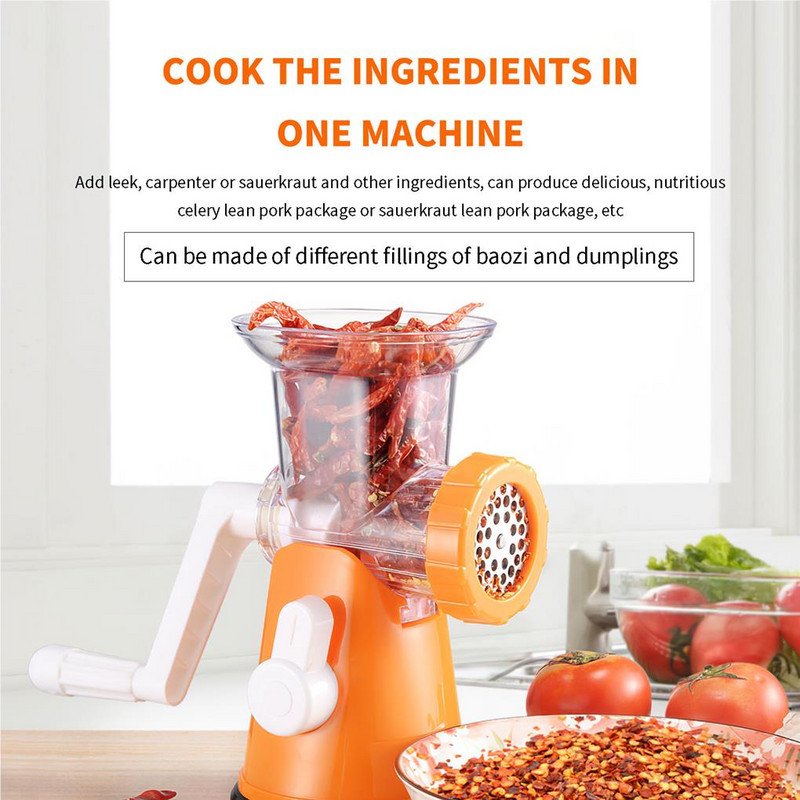 Rankinis mėsmalė Maltos mėsos maža dešrų mašina daržovių pjaustytuvas