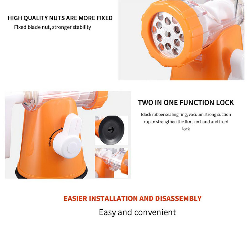 Rankinis mėsmalė Maltos mėsos maža dešrų mašina daržovių pjaustytuvas