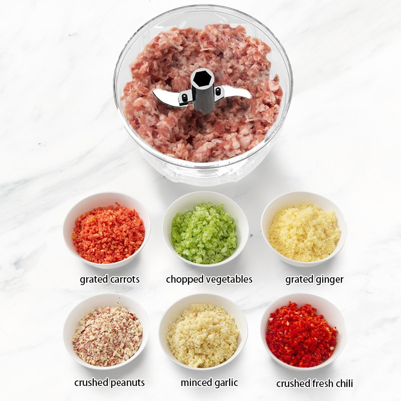 500/900 ml Erőteljes Húsdaráló Kézi Ételdaráló Húsdaráló Turmixgép Hús Gyümölcs Zöldség Dió aprító Konyhai tartozékok