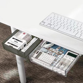 Cutie de depozitare sertar sub birou Cutie de depozitare creion Organizator de papetărie Cutie de sortare ascunsă Organizator de tavă de depozitare pentru stilouri de birou