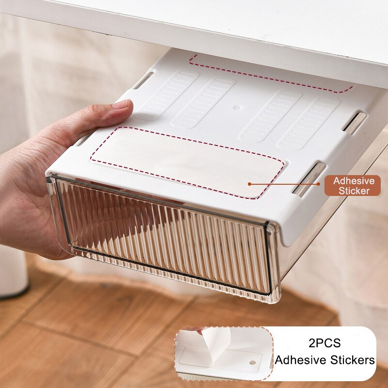 Cutie de depozitare sertar sub birou Cutie de depozitare creion Organizator de papetărie Cutie de sortare ascunsă Organizator de tavă de depozitare pentru stilouri de birou