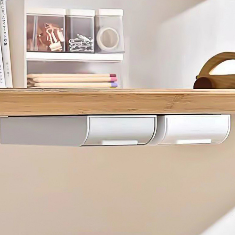 Nouă cutie de depozitare cu sertar pentru creion, pătrată, pătrată, fixă, ascunsă, sub raft, artefact de depozitare pentru birou nou