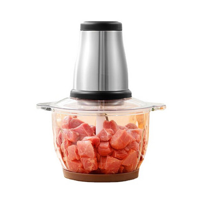Mėsmalė Virtuvės kombainas 2 greičiai 300 W elektrinis smulkintuvas 2 l talpos smulkintuvas mėsai daržovėms vaisiams riešutams smulkintuvas pjaustyklė
