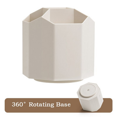 360 fokos forgó tolltartó 5 rácsos PP anyag Divat irodaszervező eszközök Asztali tárolódoboz sminkecsetekhez