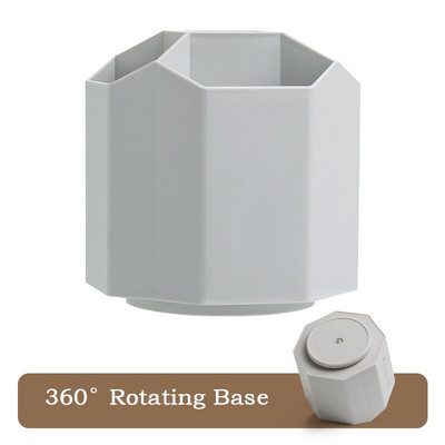 360 fokos forgó tolltartó 5 rácsos PP anyag Divat irodaszervező eszközök Asztali tárolódoboz sminkecsetekhez