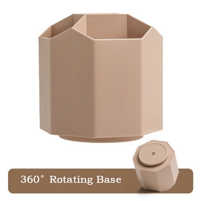 360 fokos forgó tolltartó 5 rácsos PP anyag Divat irodaszervező eszközök Asztali tárolódoboz sminkecsetekhez