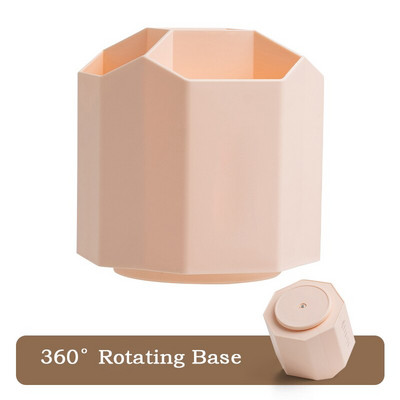 360 fokos forgó tolltartó 5 rácsos PP anyag Divat irodaszervező eszközök Asztali tárolódoboz sminkecsetekhez