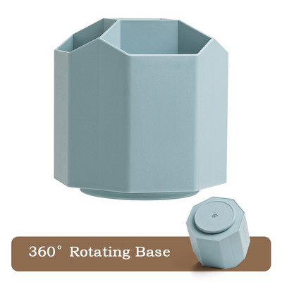 360 fokos forgó tolltartó 5 rácsos PP anyag Divat irodaszervező eszközök Asztali tárolódoboz sminkecsetekhez