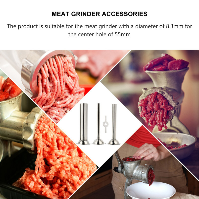 Dešrų įdarų gaminimo rinkinys Piltuvėlis Mėsos presavimo mašina Plieninė nerūdijančio plieno piltuvėliai Vamzdis Saliamio Malūnėlis Rankinis Horizontalūs Įdarai