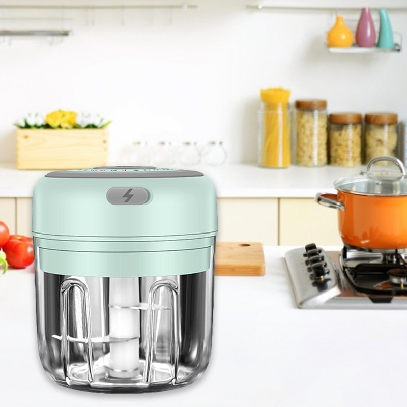 Mini fokhagyma aprító, hordozható elektromos ételaprító paprika fokhagyma chili növényi dió aprító/daráló bébiétel készítéséhez