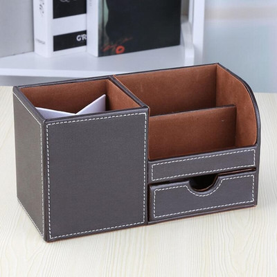 Basupply 1Pc Настолен държач за писалка Поставка за канцеларски материали Молив Органайзер за козметика за бюро Офис Училищен калъф за съхранение Аксесоари