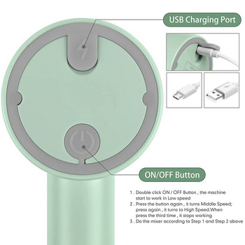 Безжична мелница за чесън Разбиване Електрически ръчен миксер Храна Чопър 2 в 1 USB акумулаторна бъркалка за яйца Ръчен чопър с 3 скорости