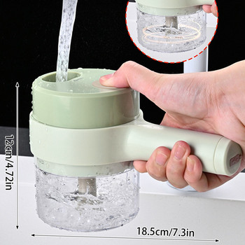 USB акумулаторна мелница за зеленчуци Електрическа резачка за зеленчуци Комплект ръчна резачка за чесън Мултифункционален чопър за храна Преносим