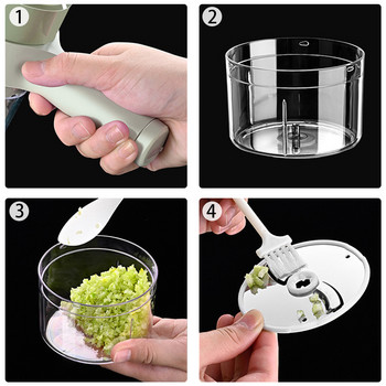 USB акумулаторна мелница за зеленчуци Електрическа резачка за зеленчуци Комплект ръчна резачка за чесън Мултифункционален чопър за храна Преносим