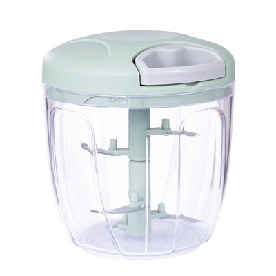 Mașină de tocat carne manuală multifuncțională de 500 ml/900 ml, de capacitate mare, tăietor de legume, zdrobitor de usturoi, batător de ouă, unelte de bucătărie