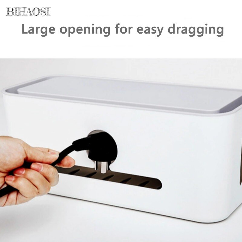 Stalo laikymo vieta Kabelis Tvarkinga laikymo dėžė Saugi maitinimo laido lizdas Dėklas Organizatorius Praktiškas namų biuro laidų valdymas Atsparus dulkėms