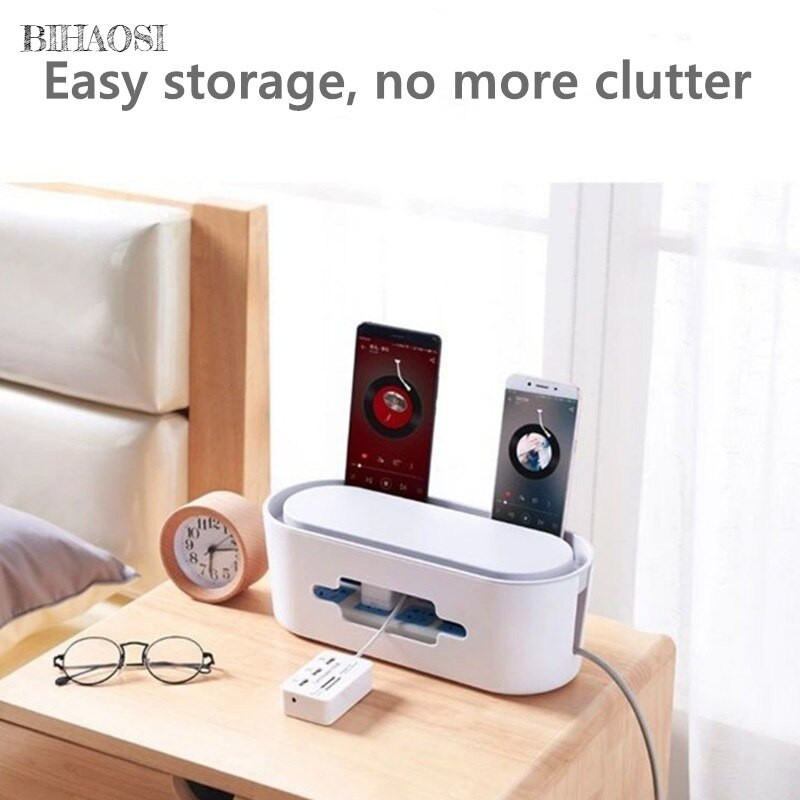 Stalo laikymo vieta Kabelis Tvarkinga laikymo dėžė Saugi maitinimo laido lizdas Dėklas Organizatorius Praktiškas namų biuro laidų valdymas Atsparus dulkėms