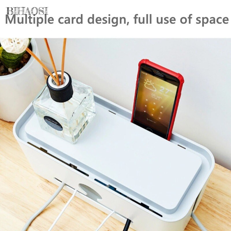 Stalo laikymo vieta Kabelis Tvarkinga laikymo dėžė Saugi maitinimo laido lizdas Dėklas Organizatorius Praktiškas namų biuro laidų valdymas Atsparus dulkėms