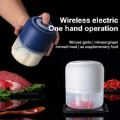 Elektromos fokhagyma aprító 100/250 ml USB Húsdaráló Fokhagymanyomógép Erős, tartós zöldségdaráló konyhai tartozékok