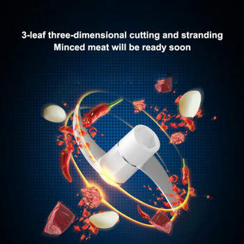 Електрическа кълцалка за чесън 100/250 мл USB месомелачка Машина за смачкване на чесън Здрава, издръжлива трошачка за зеленчуци Кухненски аксесоари