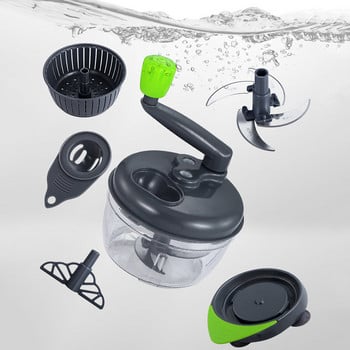 1500ml Χειροκίνητα Meat Grinders Vegetable Cutter Επεξεργαστής Τροφίμων Δοχείο για εργαλεία κουζίνας