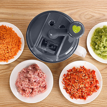 1500ml Χειροκίνητα Meat Grinders Vegetable Cutter Επεξεργαστής Τροφίμων Δοχείο για εργαλεία κουζίνας