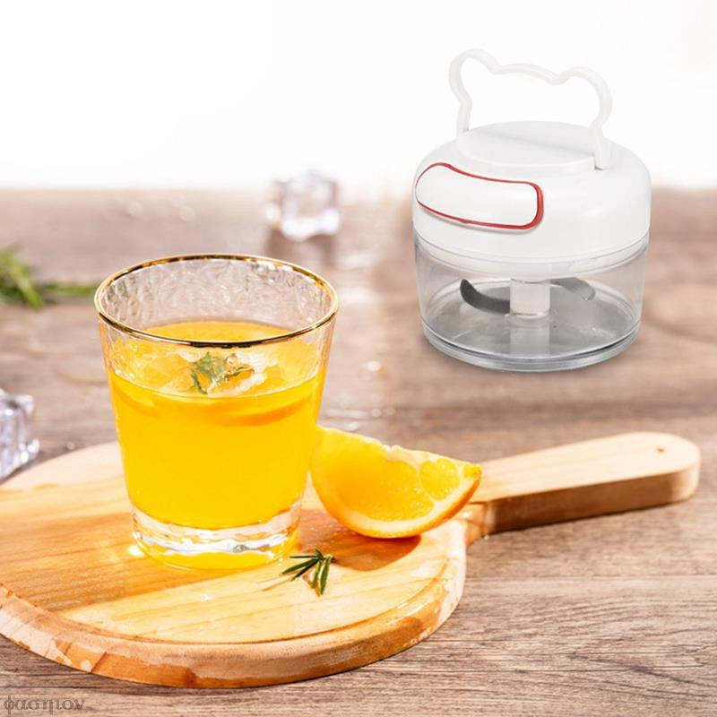 Rankinis maisto pjaustytuvas, traukimo virvelė česnako smulkintuvas Smulkintuvas vaisiams, daržovėms, mėsai, virtuvės įrankis Mini maisto smulkintuvas