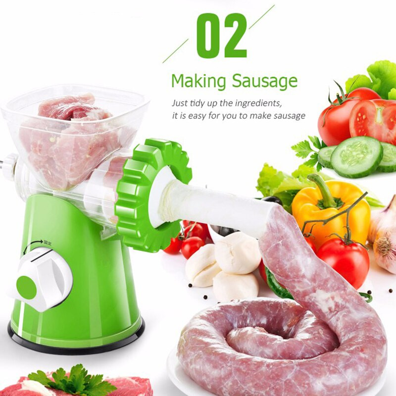 Kézi Húsdaráló Daráló Konyhai Kolbász töltelék Készítő Zöldség aprító Turmixgép Háztartási Konyhai Kiegészítők Eszközök