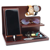 Stație de andocare pentru telefon din lemn Suport pentru telefon mobil de birou Suport tabletă Suport de încărcare din lemn de bambus pentru telefon