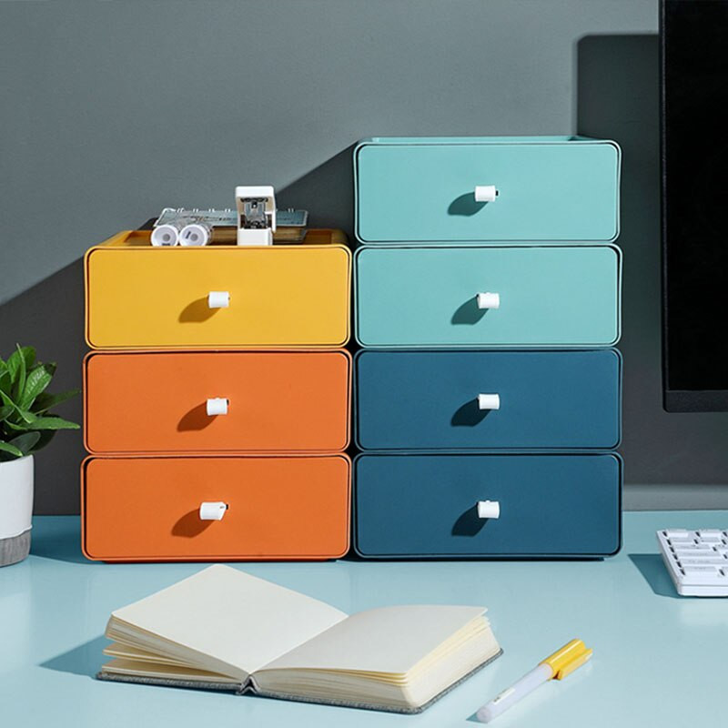 Кутия за съхранение на настолен компютър Домашен офис Съхранение Организация на бюро Офис консумативи Аксесоари за бюро Тип чекмедже Органайзер за канцеларски материали