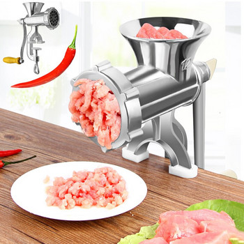 Χειροποίητο χειροκίνητο κράμα αλουμινίου Μύλος κρέατος λουκάνικο κιμάς με επιτραπέζιο σφιγκτήρα κουζίνας Εργαλείο σπιτιού Επεξεργασίες τροφίμων