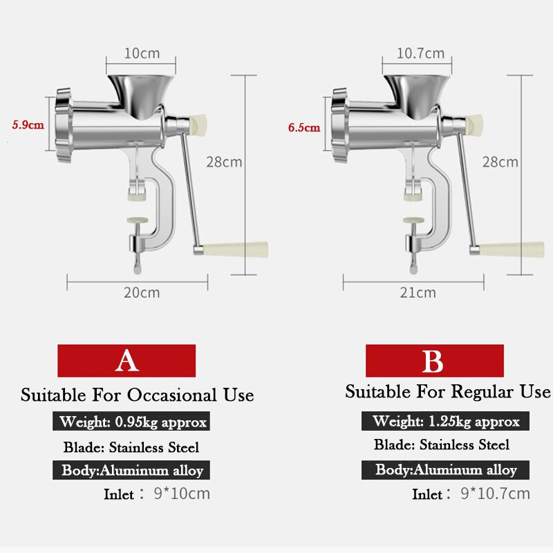 Rankinė jautienos malimo mašina Mėsos malimo mašina Rankinis virtuvinis kombainas Dešros gaminimo mašina Prieskonių malimo įrankiai Virtuvės prietaisai 2020 m.