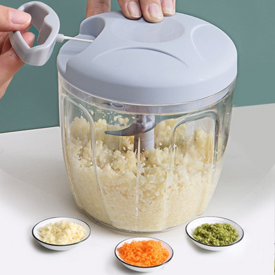 Tocator de usturoi 500/900ML Presa manuala pentru usturoi Mancare Cutter legume Masini de tocat carne Gadgets de bucatarie Tocator de mana Masina de usturoi