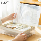 SDLP Creative Настолна кутия за съхранение на канцеларски материали Настолен държач за писалка Органайзер Голям размер Сладка обеца Кутия за съхранение на бижута с дръжка