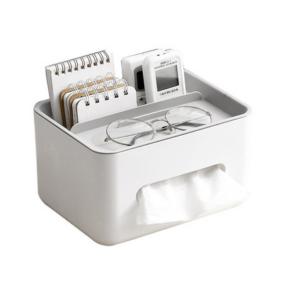 Servetėlių dėžutės Daugiafunkcinės servetėlių dėžutės dangtelis Servetėlių laikiklis Namų biuras Nuotolinio valdymo pultelis laikymo servetėlės Dėklas Rašomojo stalo organizatorius